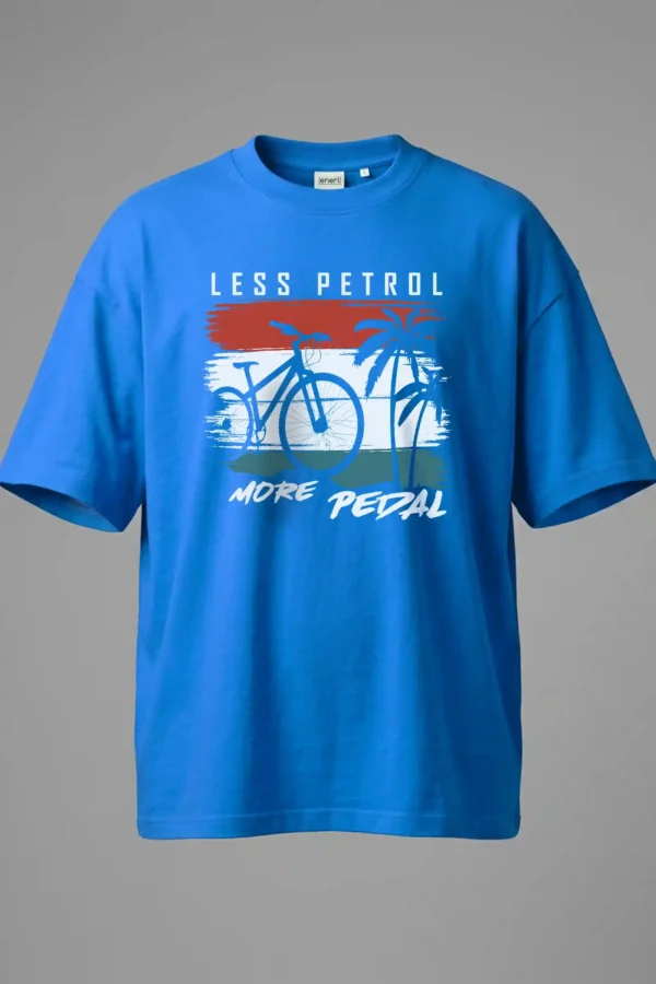 Less Petrol More Pedal Oversized T-Shirt Unisex |  100% Pure Cotton