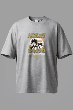 Miami Beach Oversized T-Shirt Unisex |  100% Pure Cotton