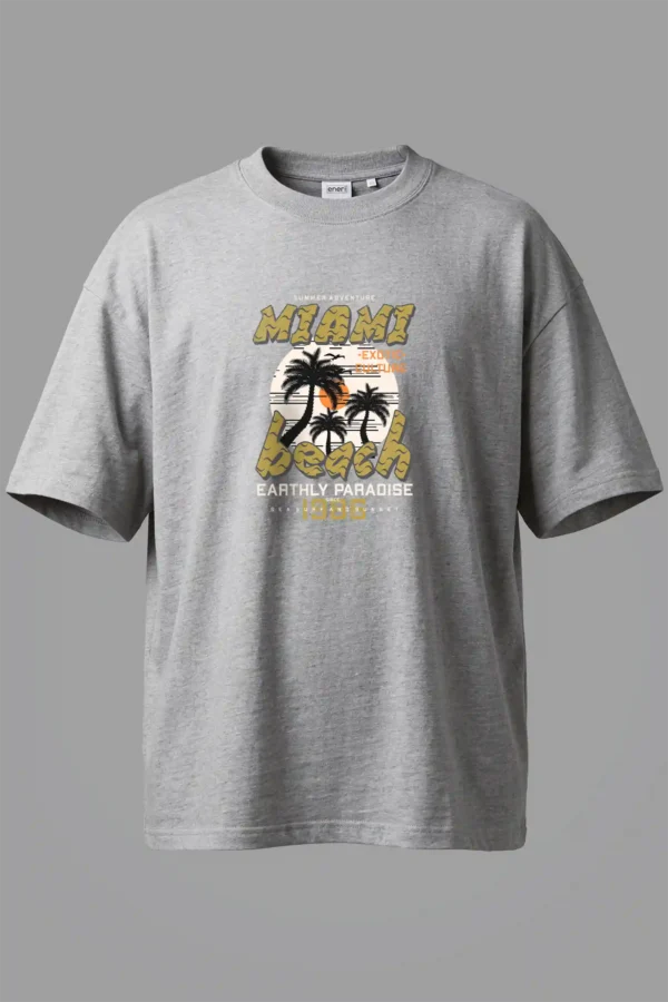 Miami Beach Oversized T-Shirt Unisex |  100% Pure Cotton