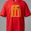 Over Size RED Life is Good Oversized T-Shirt Unisex | 100% Pure Cotton