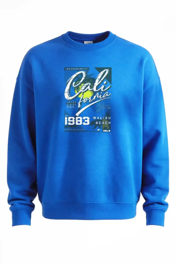 Sweatshirt Blue California Beach Sweatshirt Unisex | 300 GSM Premium Winter