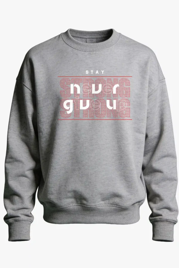Stay Never Give Up Sweatshirt Unisex | 300 GSM Premium Winter