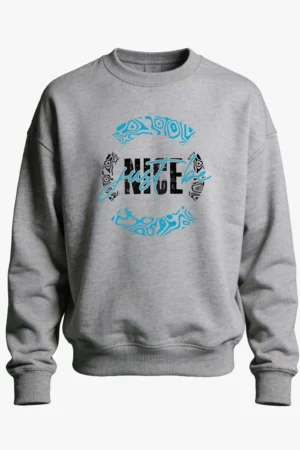 Sweatshirt Grey Melange Just Be Nice Sweatshirt Unisex | 300 GSM Premium Winter