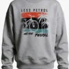 Sweatshirt Grey Melange Less Petrol More Pedal Sweatshirt Unisex | 300 GSM Premium Winter
