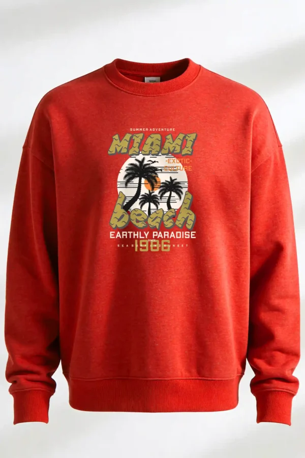Miami Beach Sweatshirt Unisex | 300 GSM Premium Winter