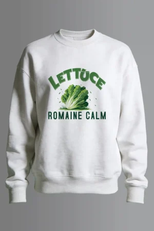 Sweatshirt White Lettuce Romaine Calm Sweatshirt | 300 GSM Premium Winter