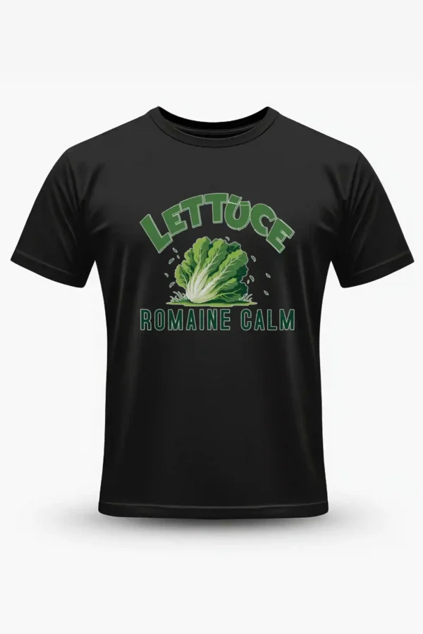T-shirt Black Lettuce Romaine Calm T-Shirt Unisex | 100% Pure Cotton