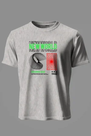 T-shirt Grey New World T-Shirt Unisex | 100% Pure Cotton