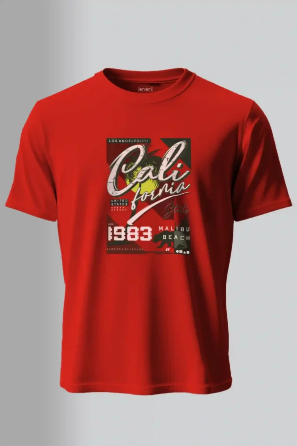 T-shirt Red California Beach T-Shirt Unisex | 100% Pure Cotton